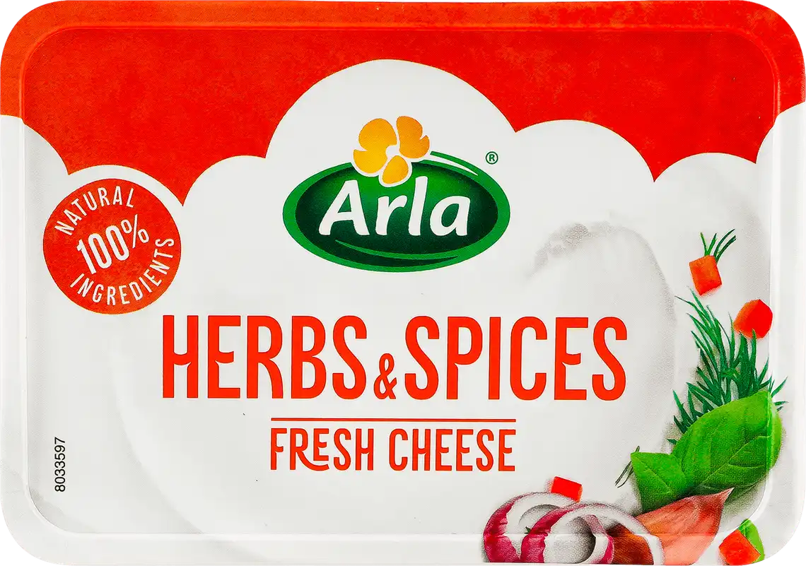Фото 2 - Крем-сир Arla з травами та спеціями 50% 200 г