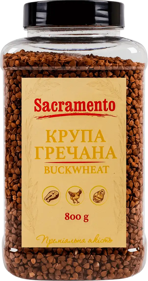 Фото 1 - Крупа гречана Sacramento ядриця швидкорозварювана 800 г