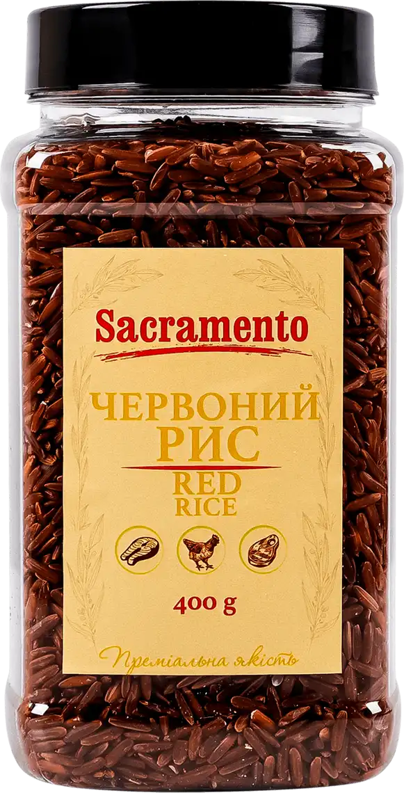 Фото 1 - Рис Sacramento Лущений червоний 400 г