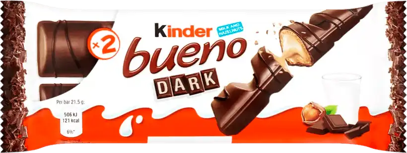 Фото 1 - Батончик Kinder Bueno темний 44 г