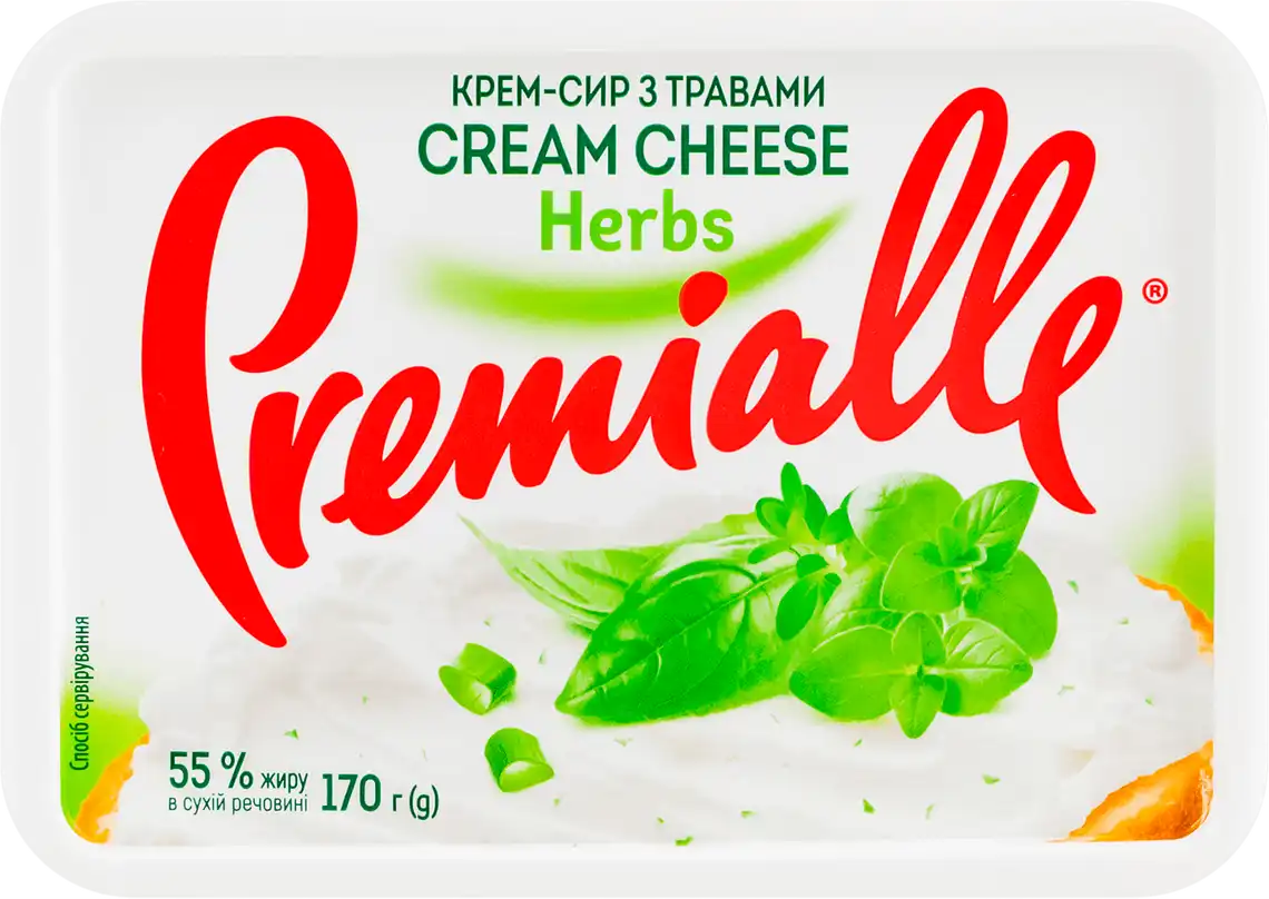 Фото 3 - Крем-сир Premialle з травами 55% 170 г