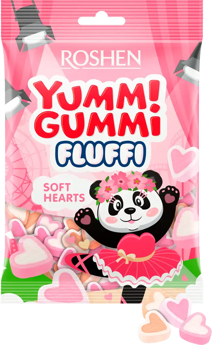 Маршмеллоу Roshen Yummi Gummi Soft Hearts 65 г купить онлайн