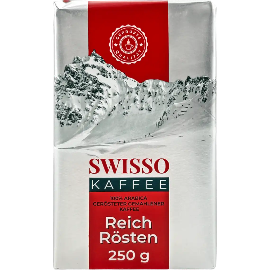 Фото 1 - Кава мелена Swisso Kaffee Reich Rosten 250 г