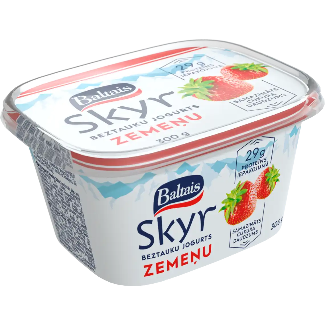 Фото 1 - Йогурт Baltais Skyr полуничний 300 г