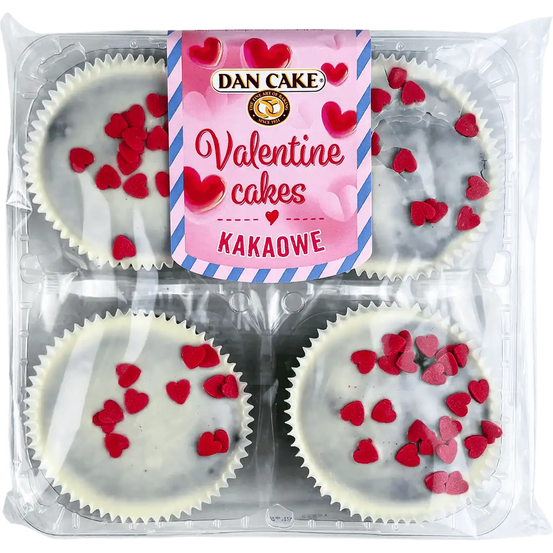 Фото 1 - Кекси Dan Cake Хеппі Чоко червоне серце 240 г