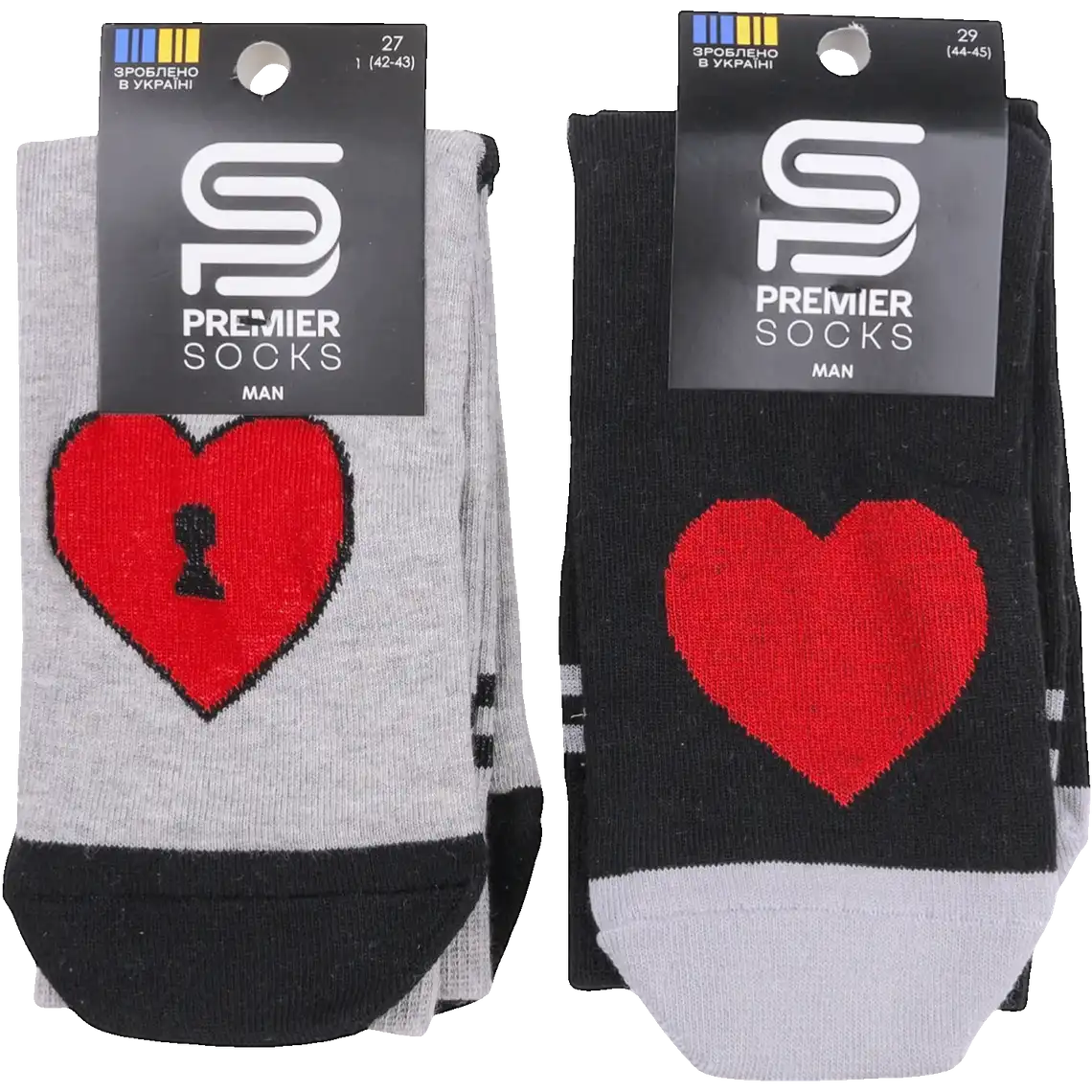 Фото 1 - Шкарпетки Premier Socks чоловічі класичні лівий-правий р.25-29