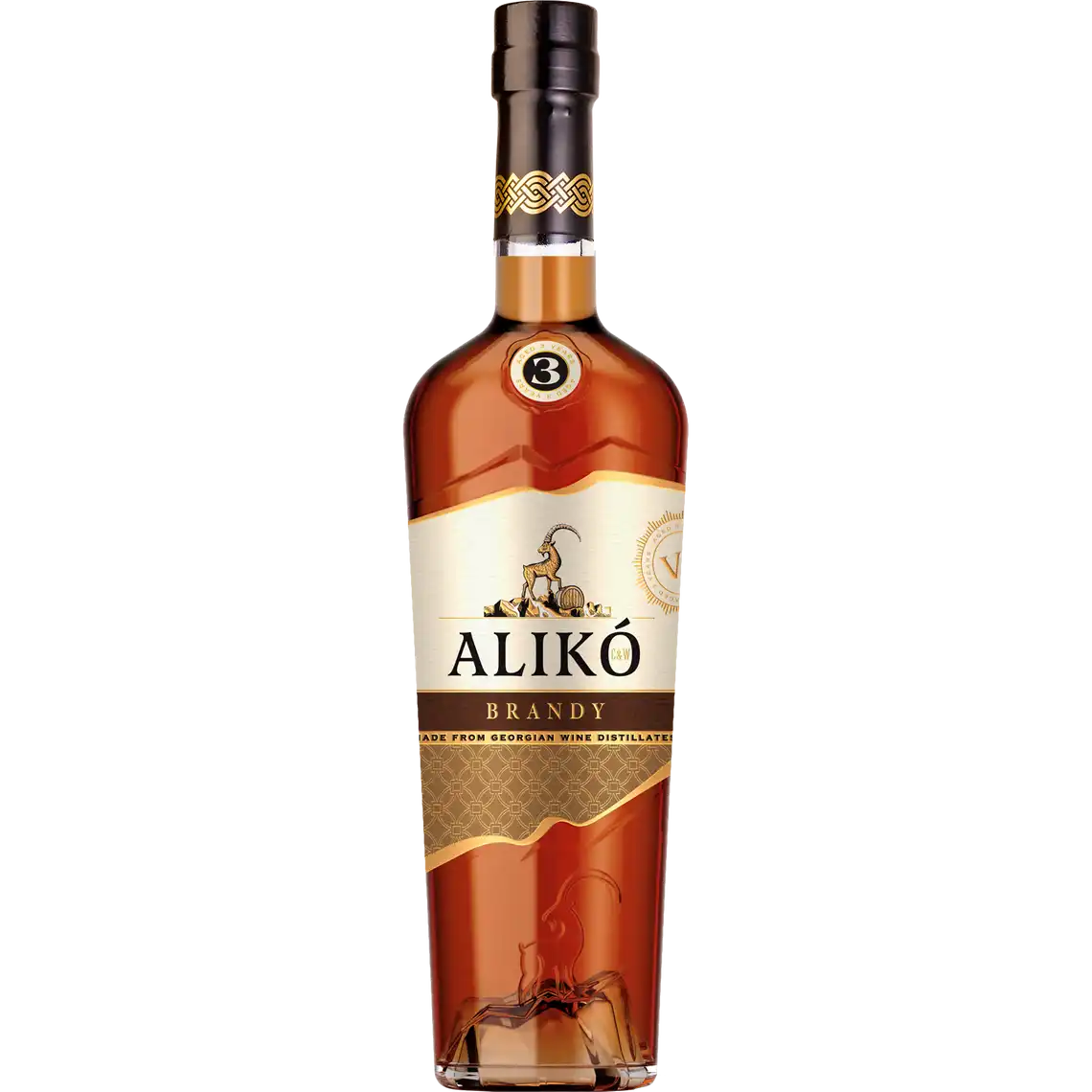 Фото 1 - Бренді Aliko C&W 3 зірки 40% 500 мл
