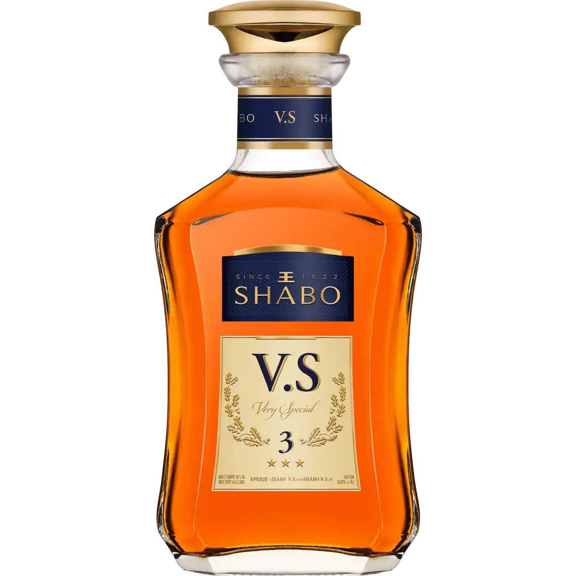 Фото 1 - Бренді Shabo V.S. 40% 375 мл