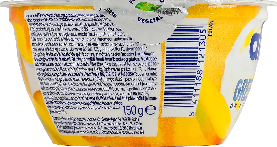 Фото 2 - Продукт соєвий ферментований Alpro Манго грецький стиль 150 г