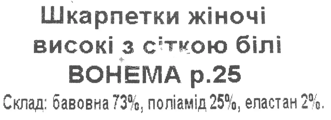 Фото 2 - Шкарпетки BOHEMA жіночі високі з сіткою р.25 білі