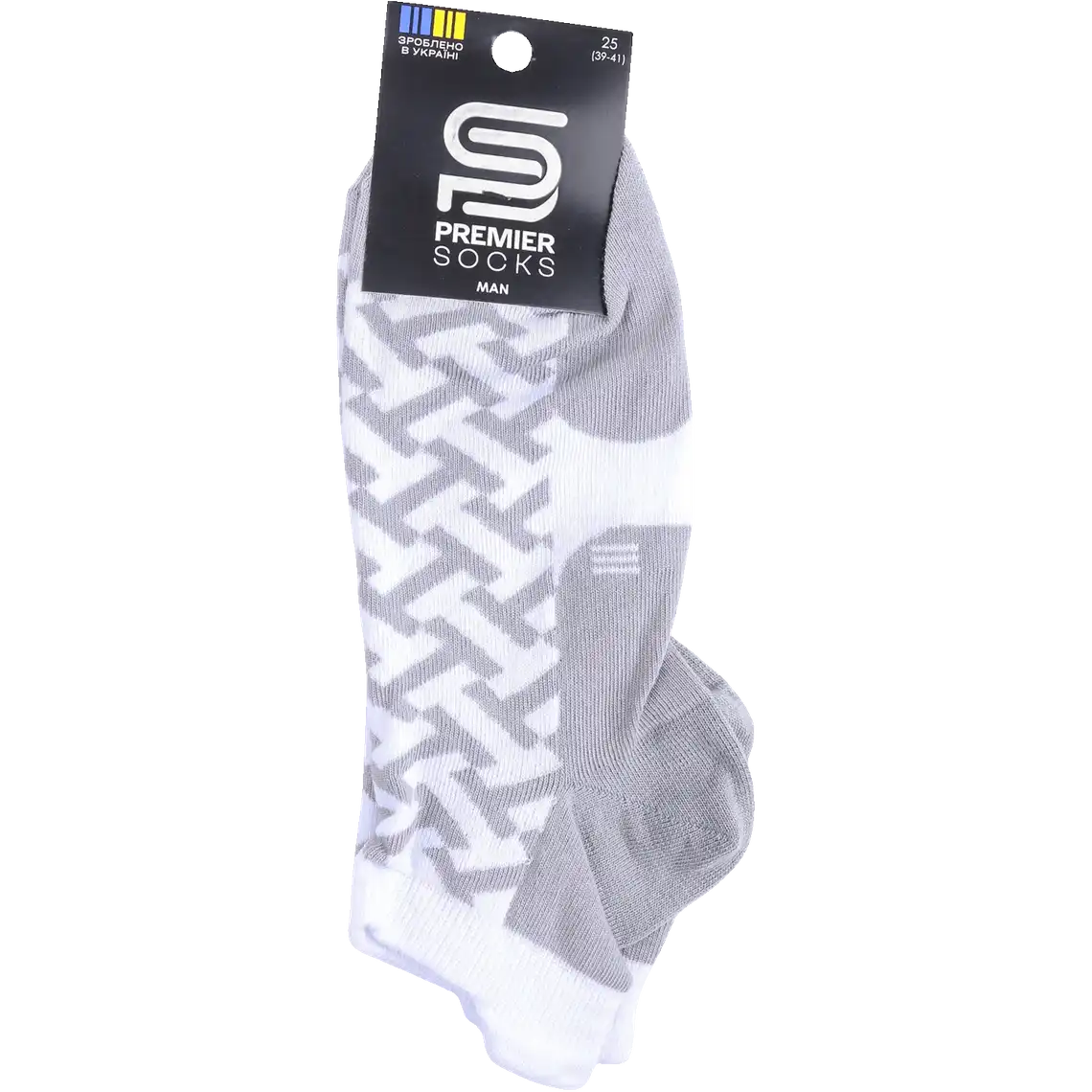 Фото 1 - Шкарпетки Premier Socks 658-3Д чоловічі спорт з 3Д бортом білий р.25