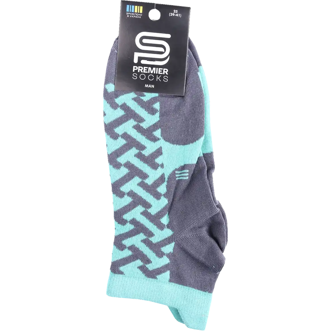 Фото 1 - Шкарпетки Premier Socks 658-3Д чоловічі спорт з 3Д бортом блакитний р.25