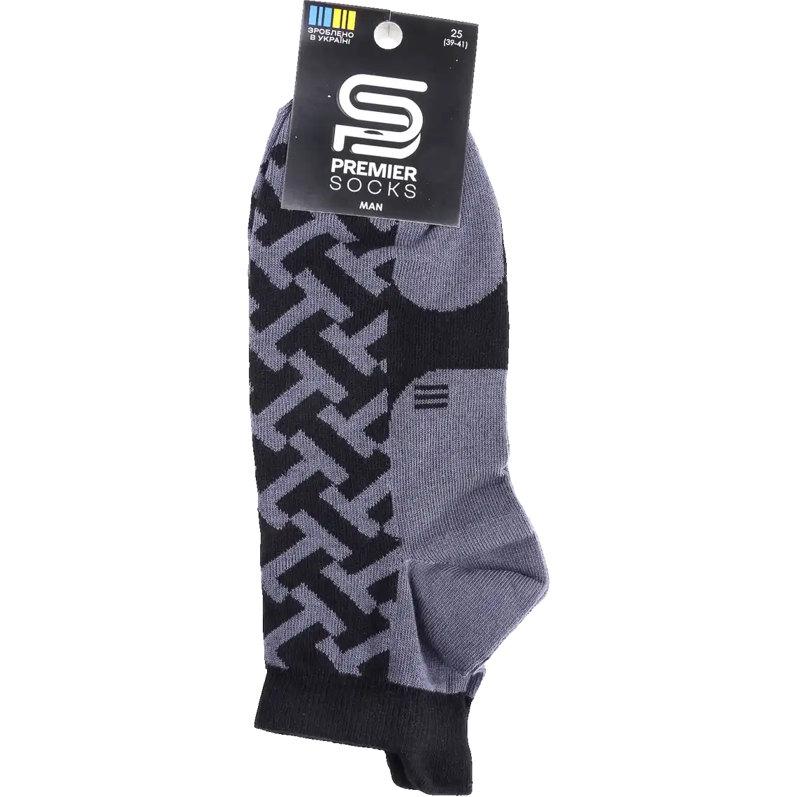 Фото 1 - Шкарпетки Premier Socks 658-3Д чоловічі спорт з 3Д бортом чорний р.25