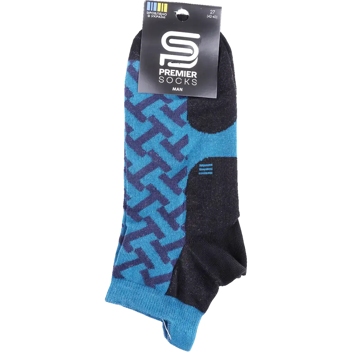 Фото 1 - Шкарпетки Premier Socks 658-3Д чоловічі спорт з 3Д бортом синій р.27