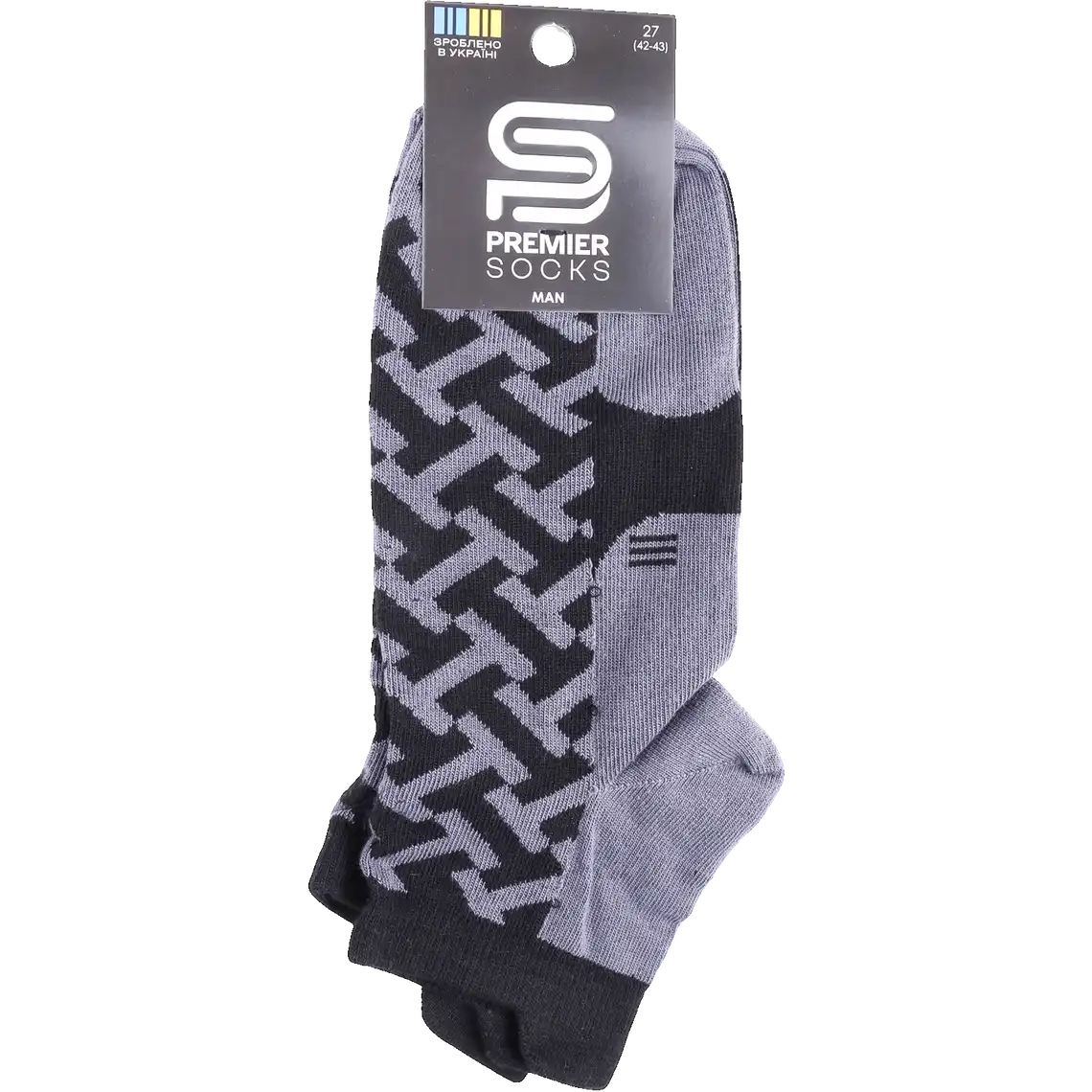 Фото 1 - Шкарпетки Premier Socks 658-3Д чоловічі спорт з 3Д бортом чорний р.27