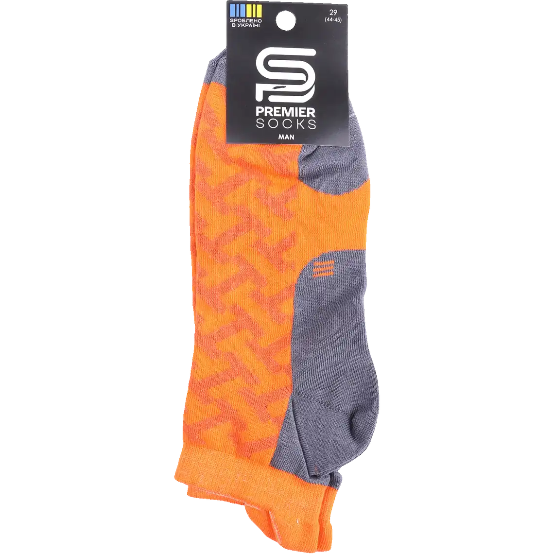 Фото 1 - Шкарпетки Premier Socks 658-3Д чоловічі спорт з 3Д бортом помаранчевий р.29