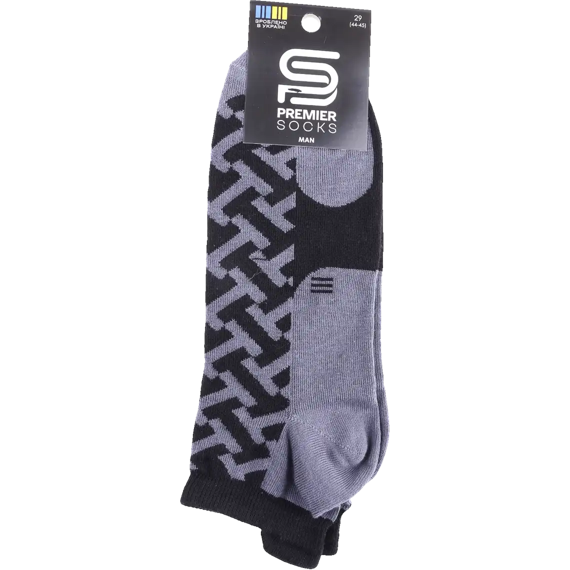 Фото 1 - Шкарпетки Premier Socks 658-3Д чоловічі спорт з 3Д бортом чорний р.29