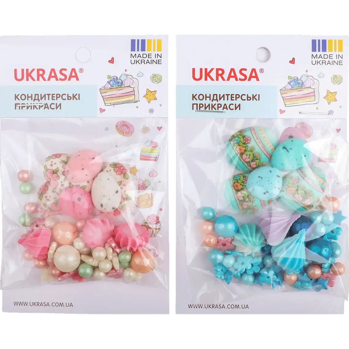 Фото 1 - Декор кондитерський Украса Писанки, безе та посипка 20 г