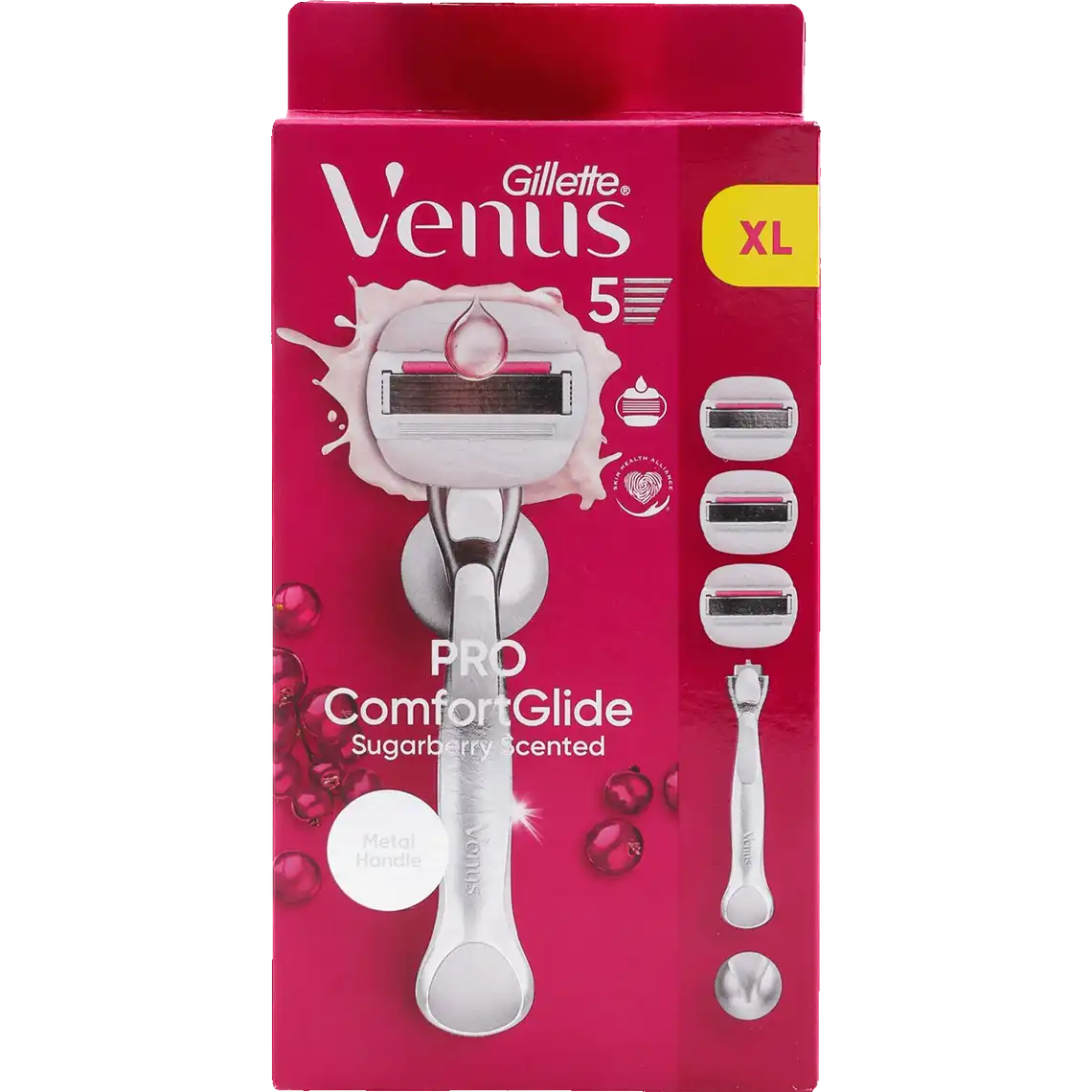 Фото 1 - Станок для гоління Gillette Venus жіночий З запахом солодких ягід з трьома картриджами та гачком для бритви