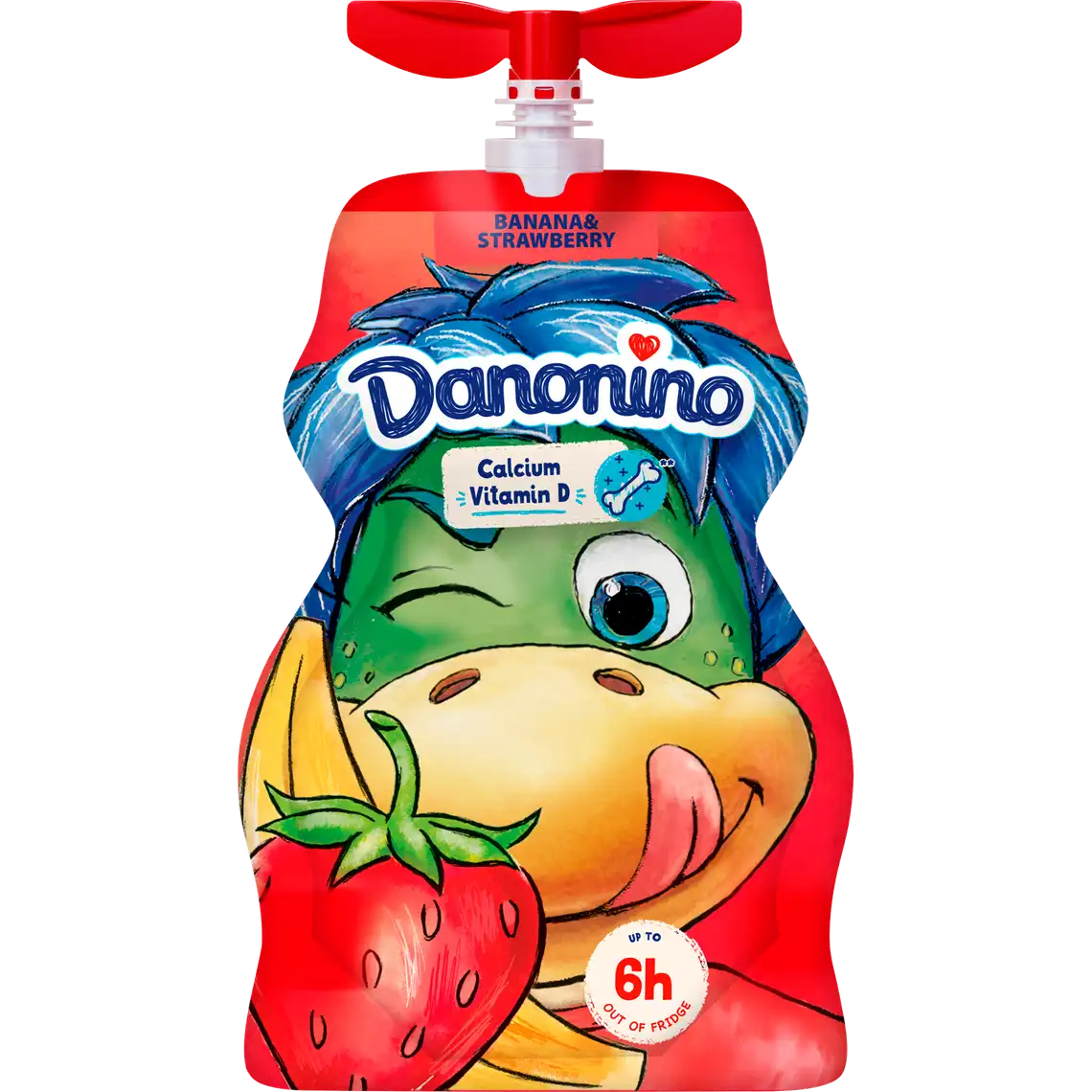 Фото 1 - Йогурт Danonino Полуниця та Банан 2.1% 70 г
