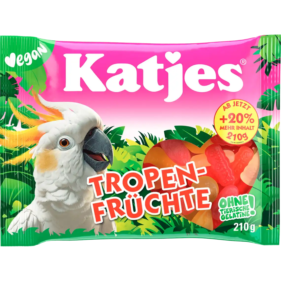 Фото 1 - Цукерки желейні Katjes Tropen Fruechte 210 г