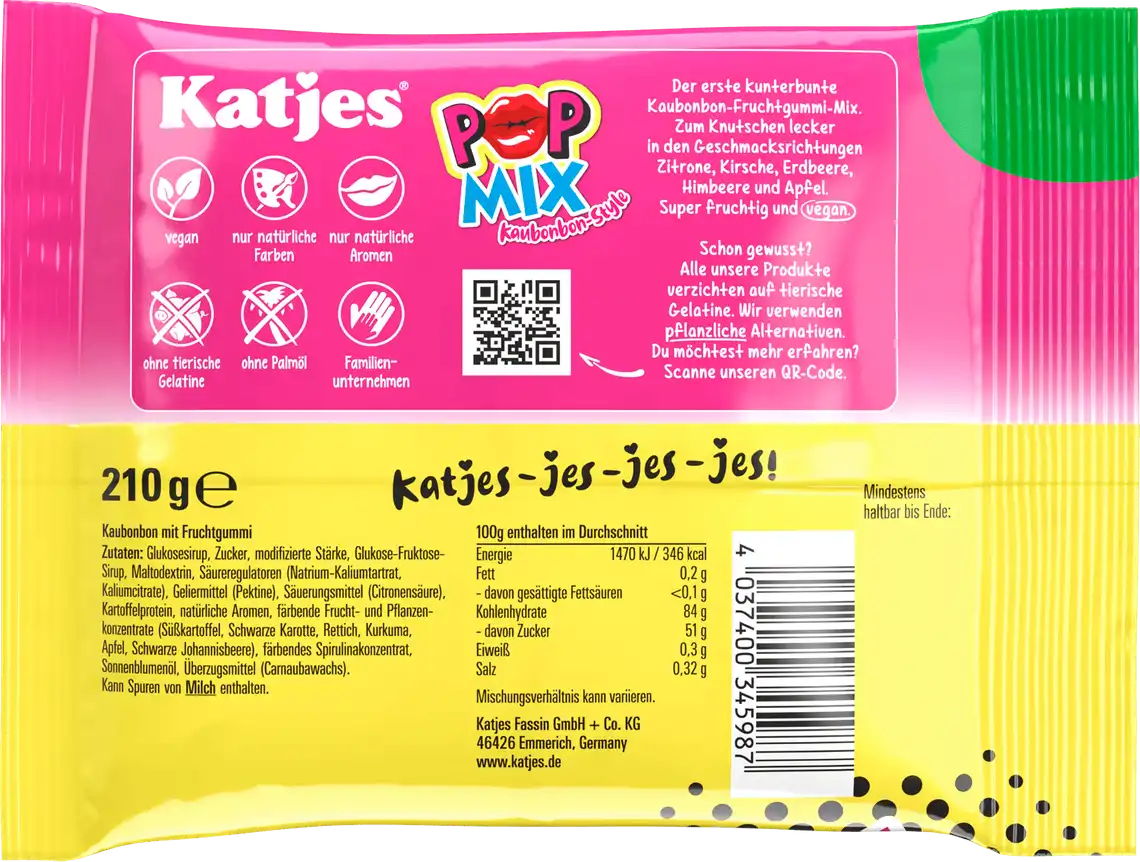 Фото 2 - Цукерки желейні Katjes Pop Mix 210 г