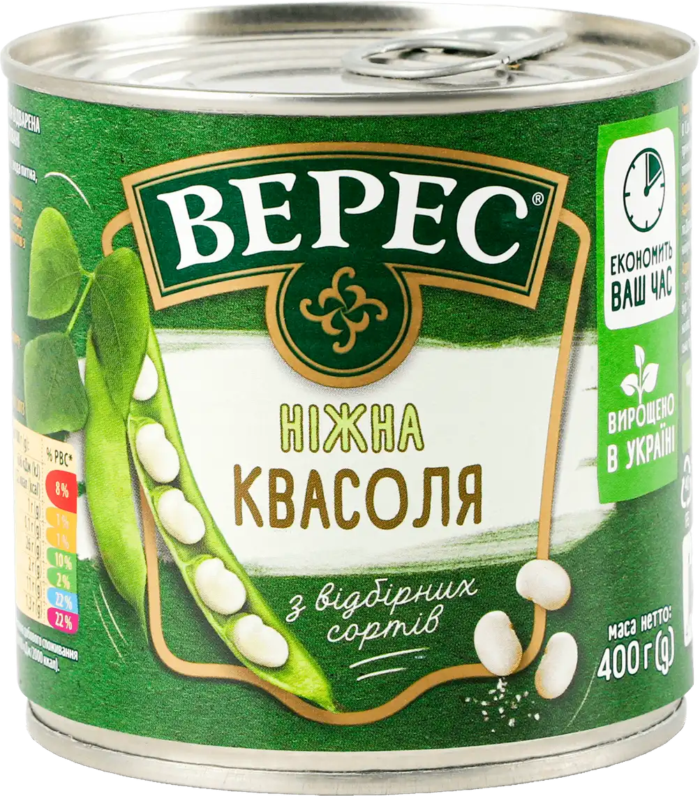 Фото 1 - Квасоля Верес Ніжна консервована 400 г
