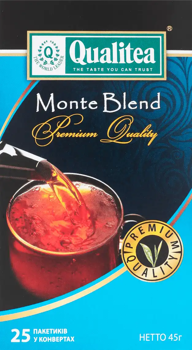 Фото 1 - Чай Qualitea Monte Blend чорний 25 пакетів по 2 г