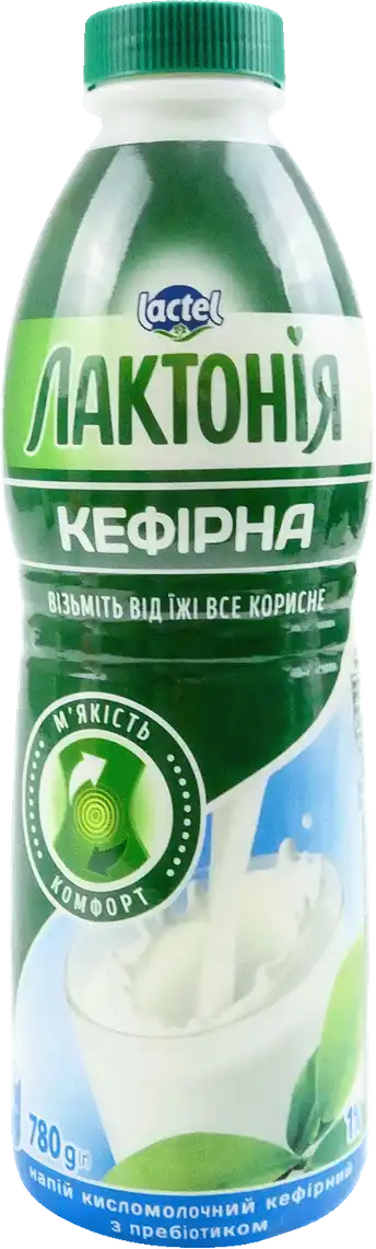 Фото 1 - Продукт кефірний Лактонія з пребіотиком лактулози 1% 780 г