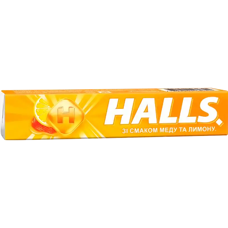 Фото 1 - Льодяники Halls зі смаком меду та лимону 25.2 г