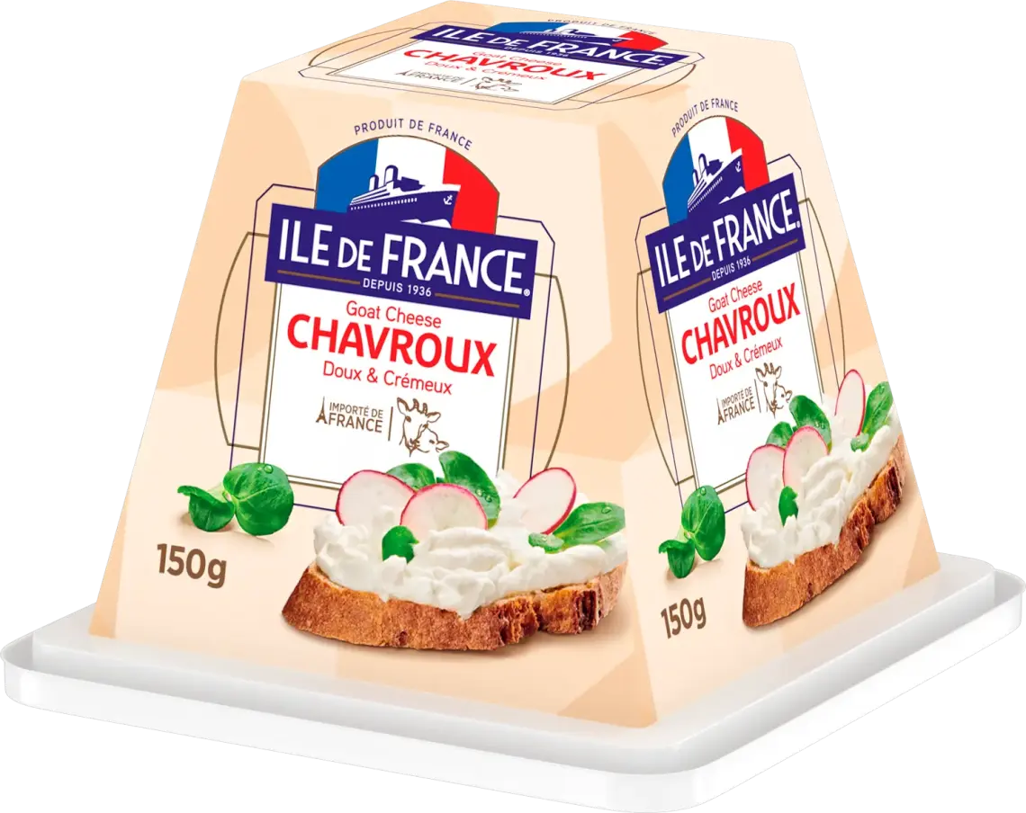 Фото 1 - Сир Ile De France Chavroux з козиного молока 45% 150 г