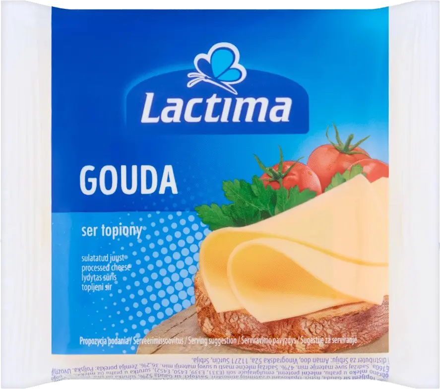 Фото 1 - Сир Lactima Gauda тост плавлений 36,2% 130 г