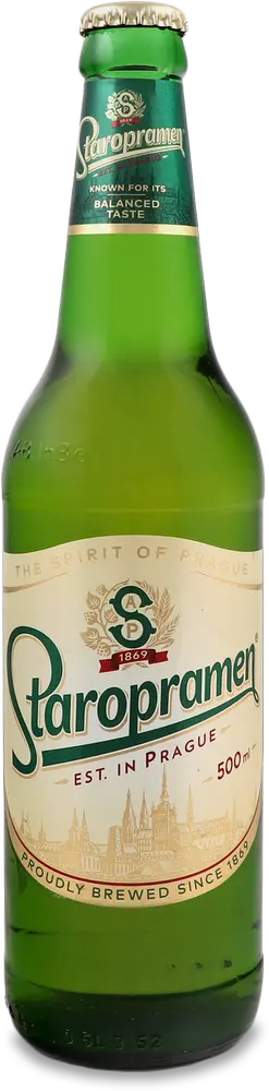Фото 1 - Пиво Staropramen світле фільтроване 4.2% 0.5 л