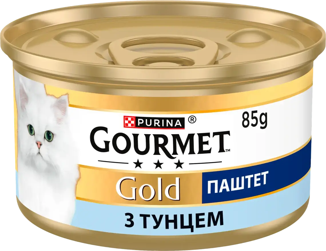 Фото 1 - Вологий корм Gourmet Gold для дорослих котів паштет з тунцем 85 г