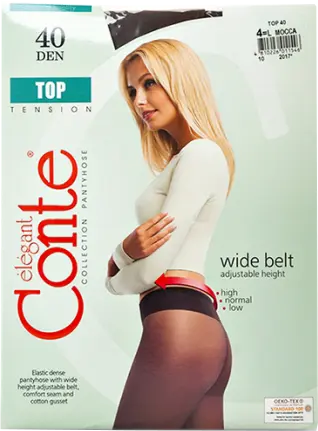 Фото 1 - Колготи жіночі Conte Elegant Top 40 den р.4 мокко