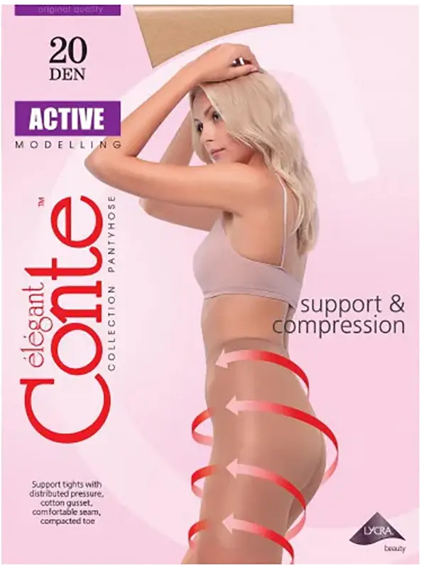Фото 1 - Колготи жіночі Conte Elegant Active 20 den р.5 бронзовий