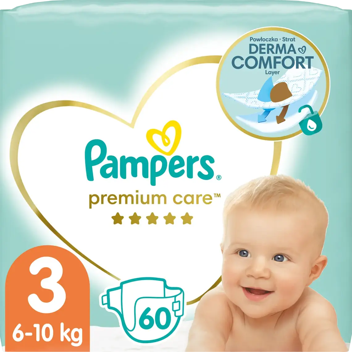 Фото 1 - Підгузники дитячі Pampers Преміум Міді 3 6-10 кг 60 шт