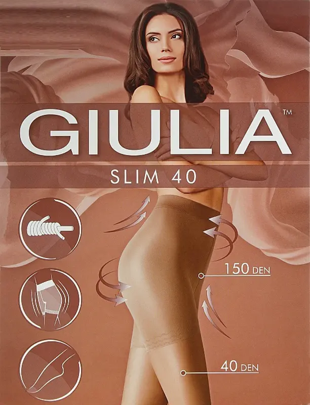 Фото 1 - Колготи жіночі Giulia Slim 40 den cappuccino р.4