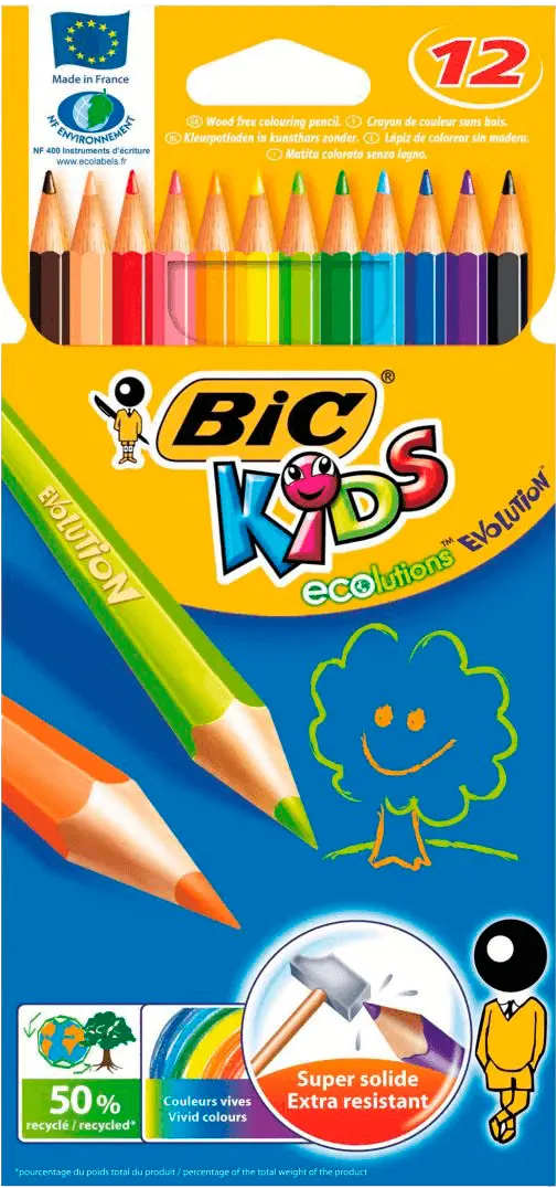 Фото 1 - Олівці кольорові BIC Evolution 12 кольорів