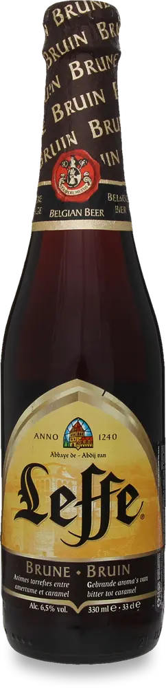 Фото 1 - Пиво Leffe Brune темне фільроване 6.5% 0.33 л
