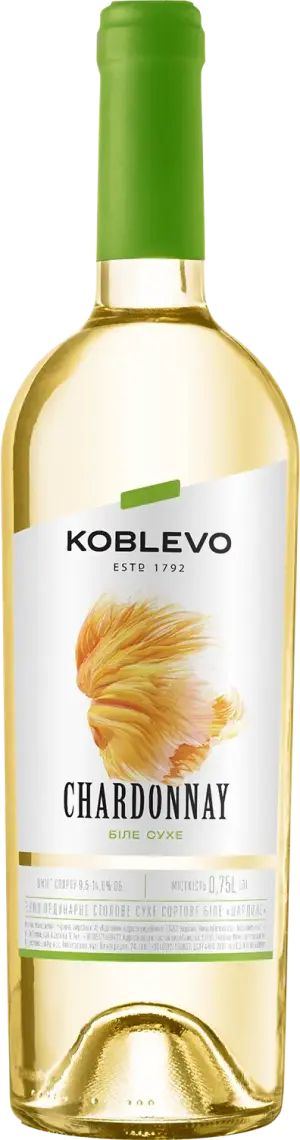Фото 1 - Вино Koblevo Шардоне біле сухе 0.75 л