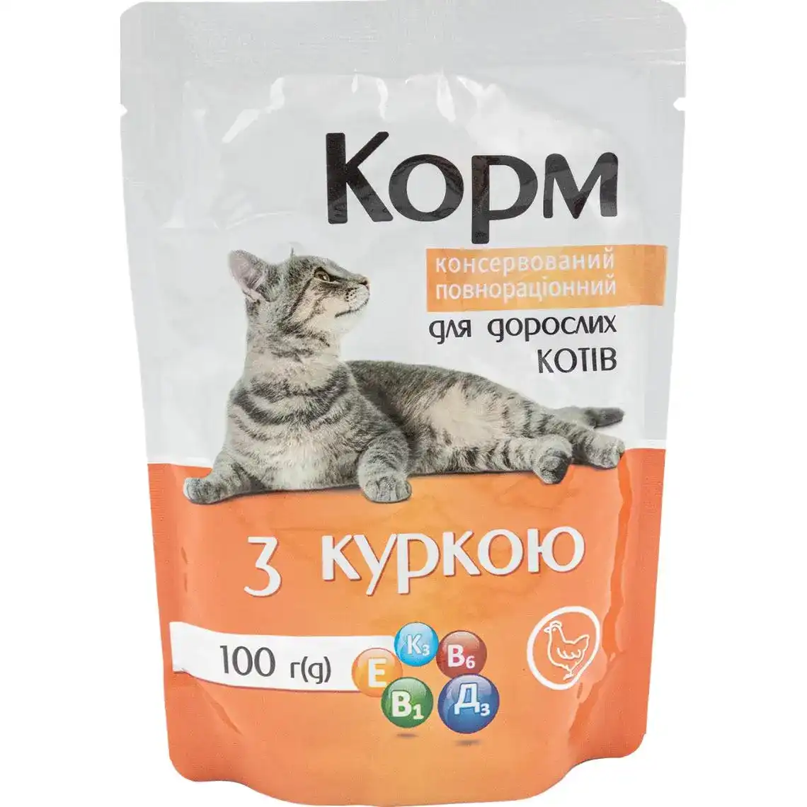 Корм для котов ЧИСТА ВИГОДА! с курицей 100 г купить онлайн | заказать в  магазине VARUS