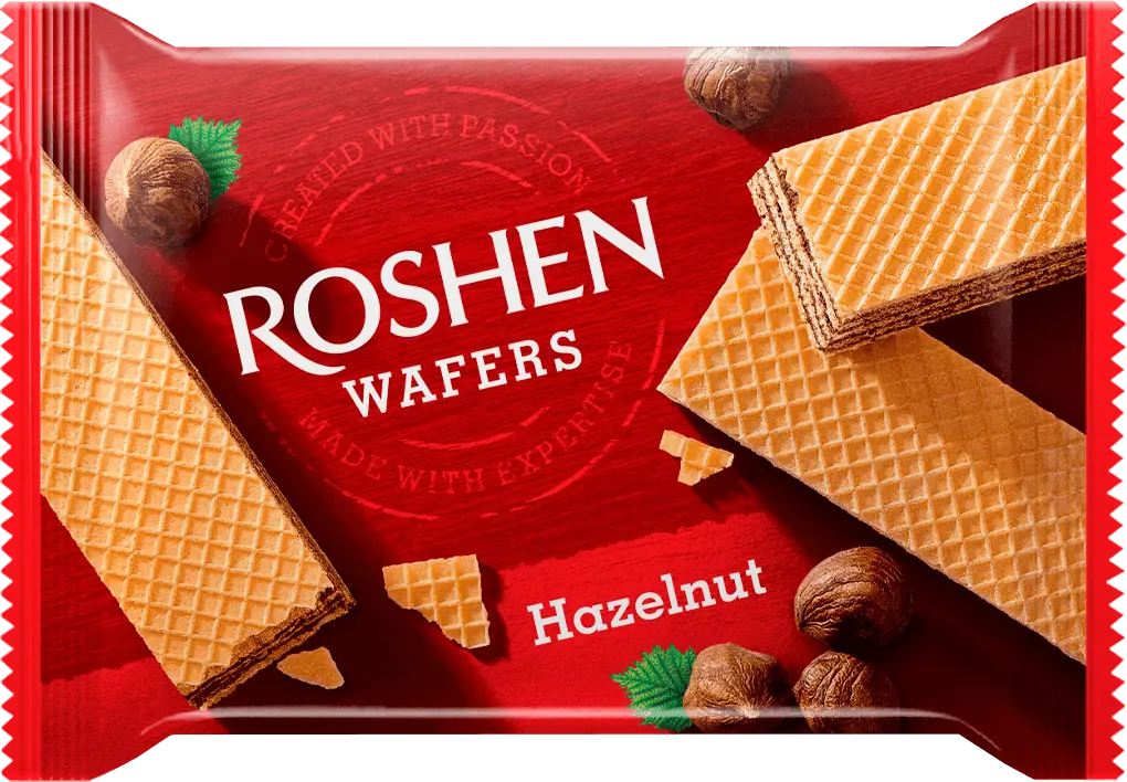 Фото 1 - Вафлі Roshen Wafers Горіх 72 г