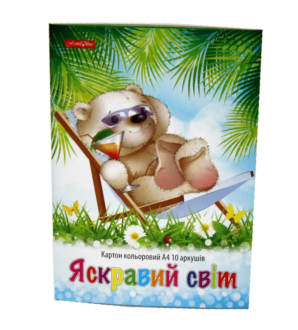 Фото 1 - Картон Family Line кольоровий А4 10 аркушів в картонній папці