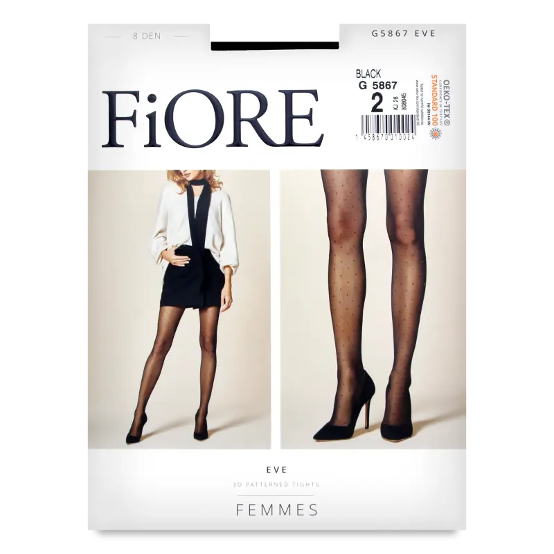 Фото 1 - Колготки жіночі Fiore Eve Black 8 DEN р.2