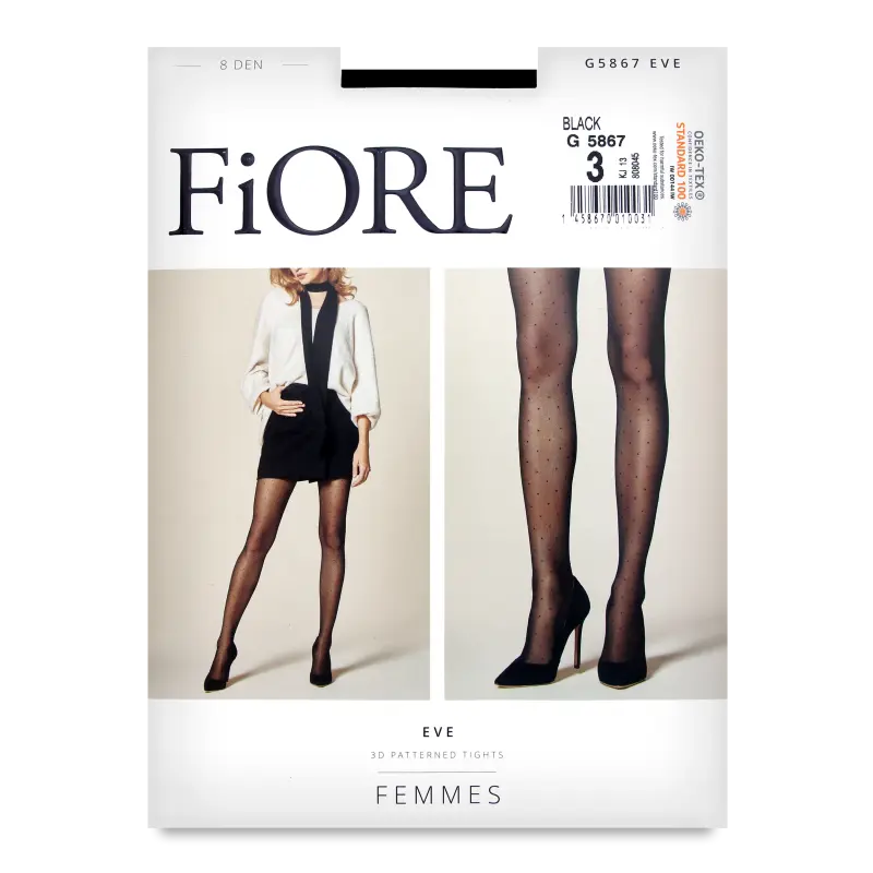 Фото 1 - Колготки жіночі Fiore Eve Black 8 DEN р.3