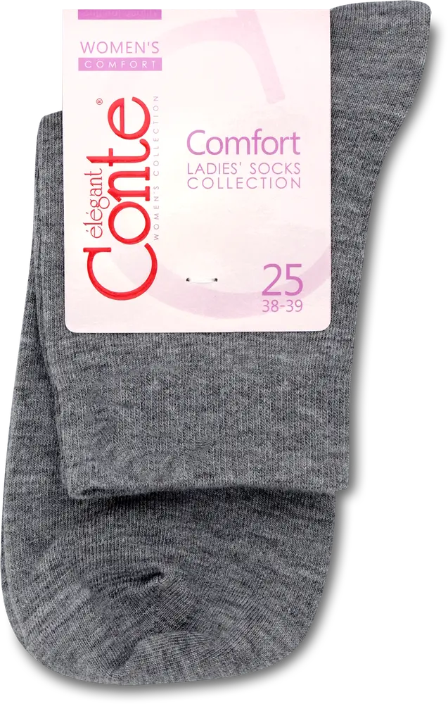 Фото 1 - Шкарпетки Conte Comfort 14С-114СП жіночі сірі р.25
