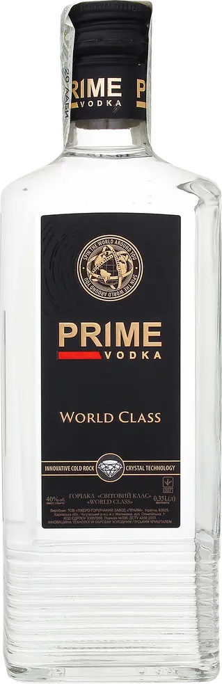 Фото 1 - Горілка Prime World Class 40% 0.35 л