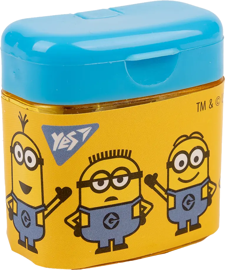 Фото 1 - Точилка YES Minions подвійна з кришкою