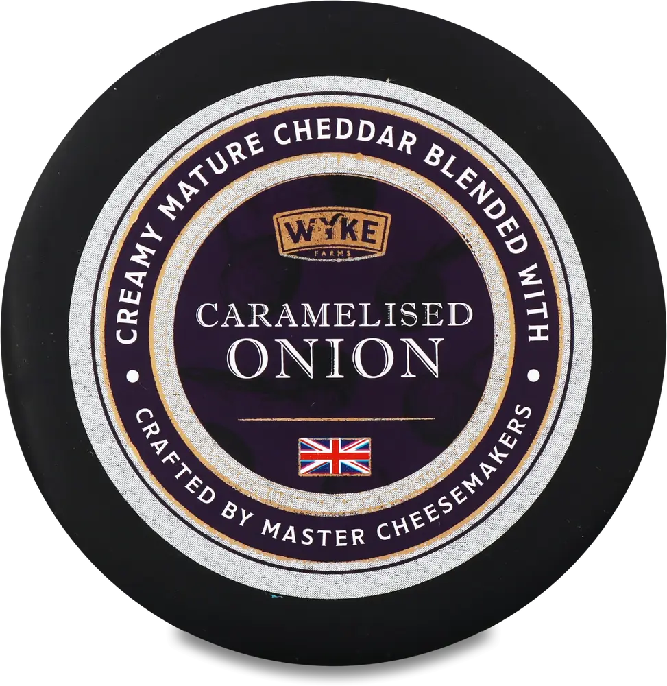 Фото 1 - Сир Wyke Caramelised Onion Cheddar з карамелізованою цибулею 48% 100 г
